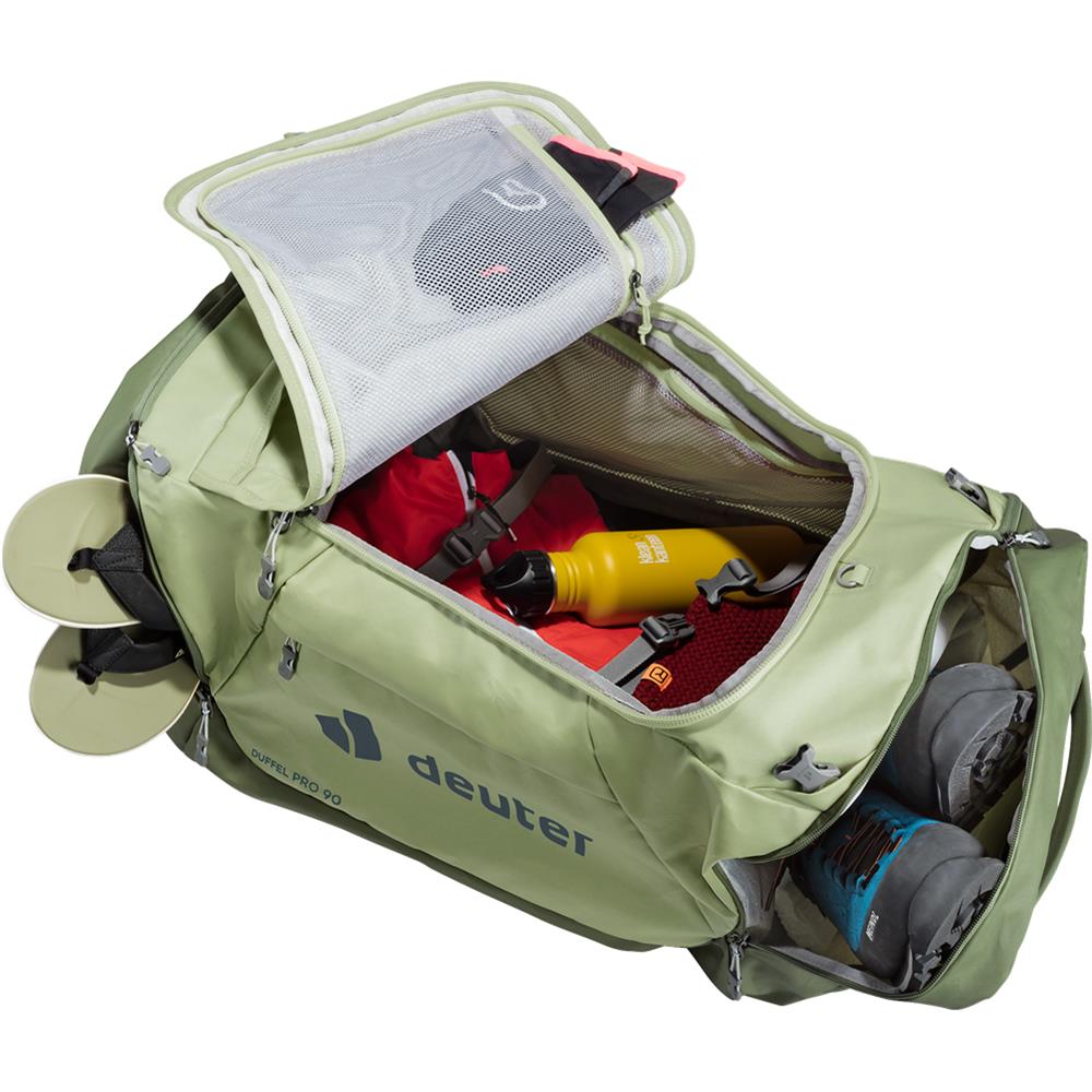 deuter Duffel Pro 90, Reisetasche, mineral-grove (grün), auch als Rucksack tragbar