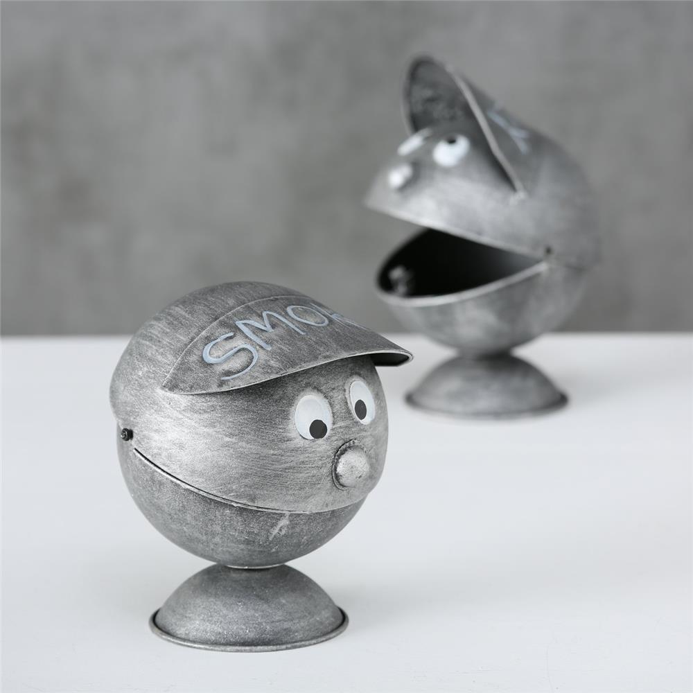 BOLTZE Sturmaschenbecher Smoky 16 cm Eisen windsicher Aschenbecher | 1 Stück zufällige Variante