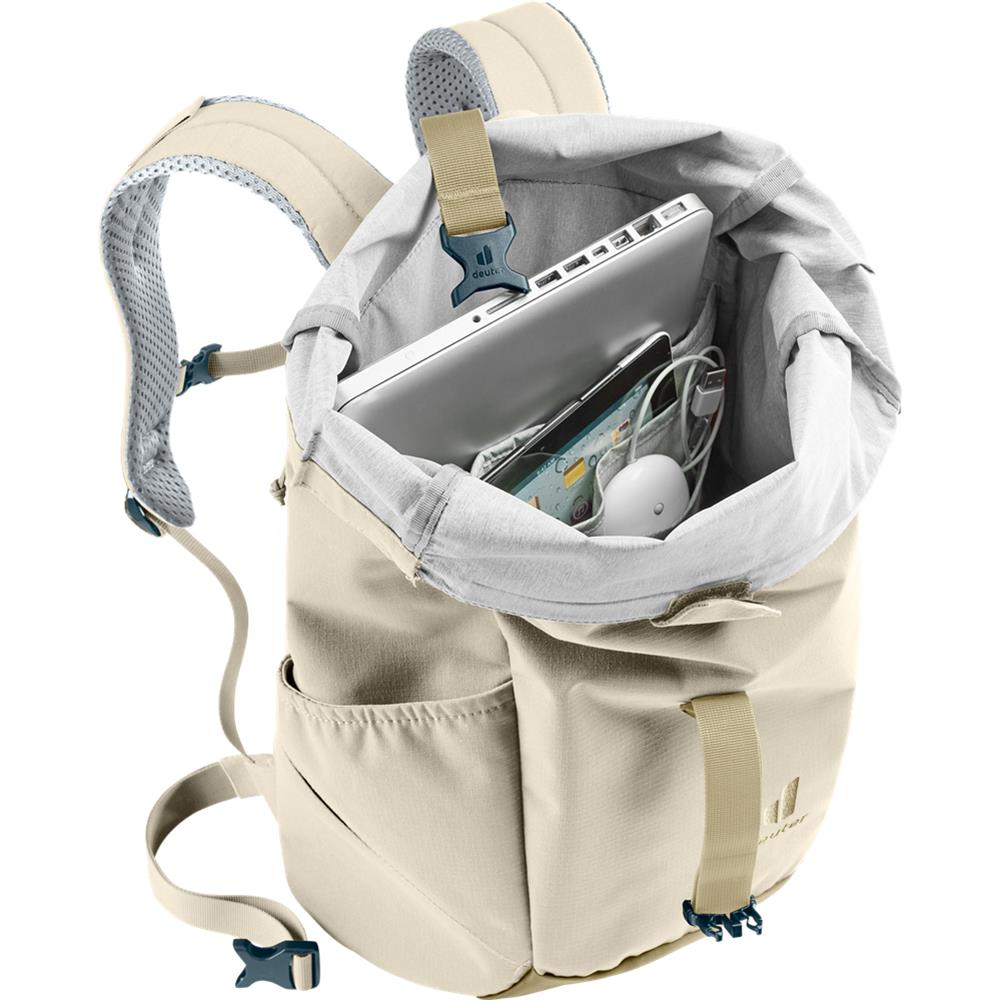 deuter Stepout, Rucksack, bone-desert (beige), 22L, mit Flaschenhalter und Laptopfach