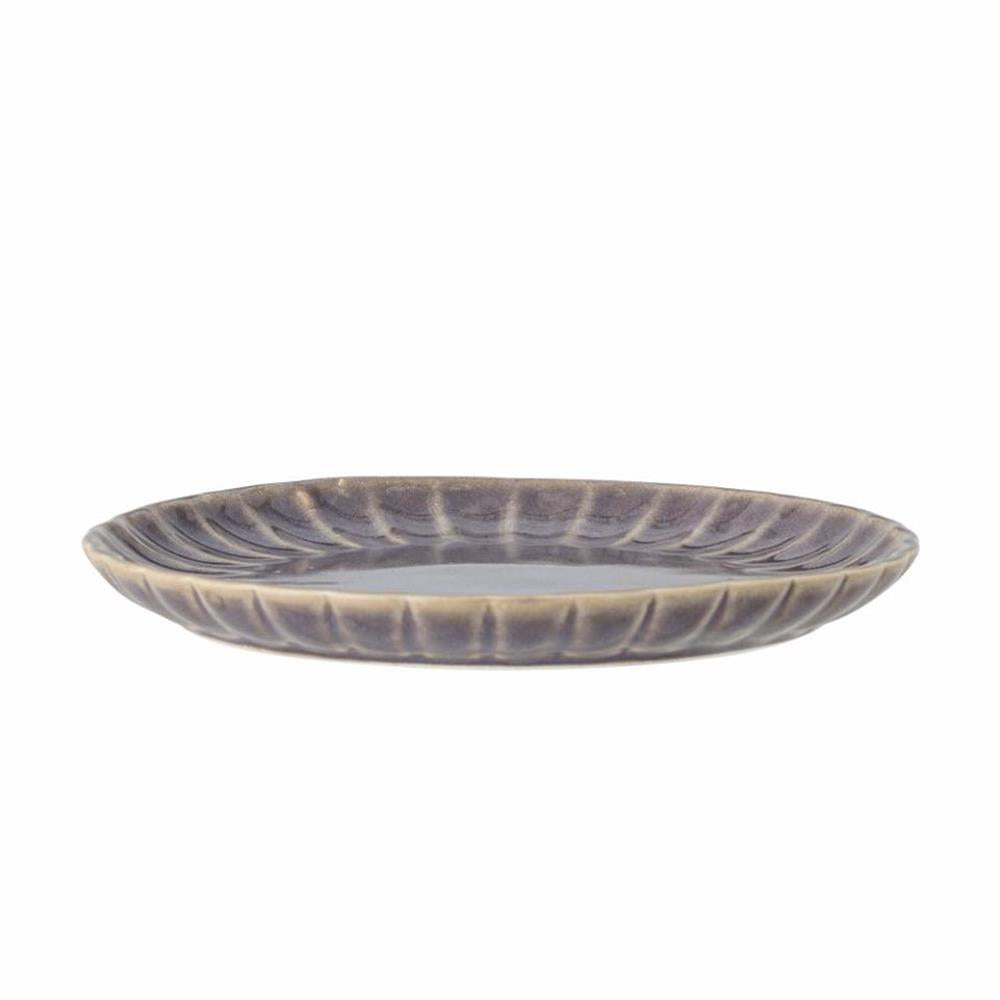 Bloomingville Latina Teller, Violett, 20 cm, Steingut, dänisches Design