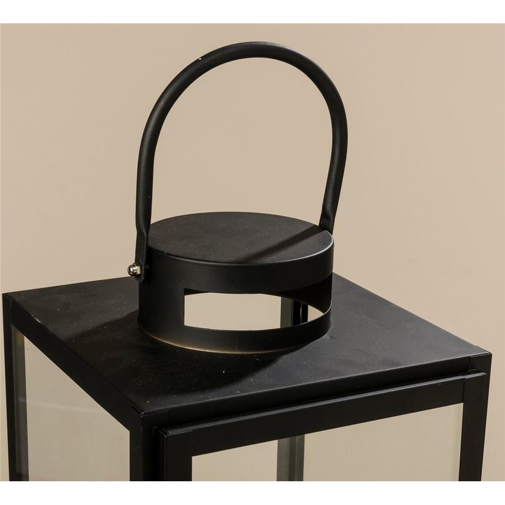 BOLTZE Laterne Arana 3er Set Schwarz Metall Windlicht Kerzenhalter Skandinavisches Design