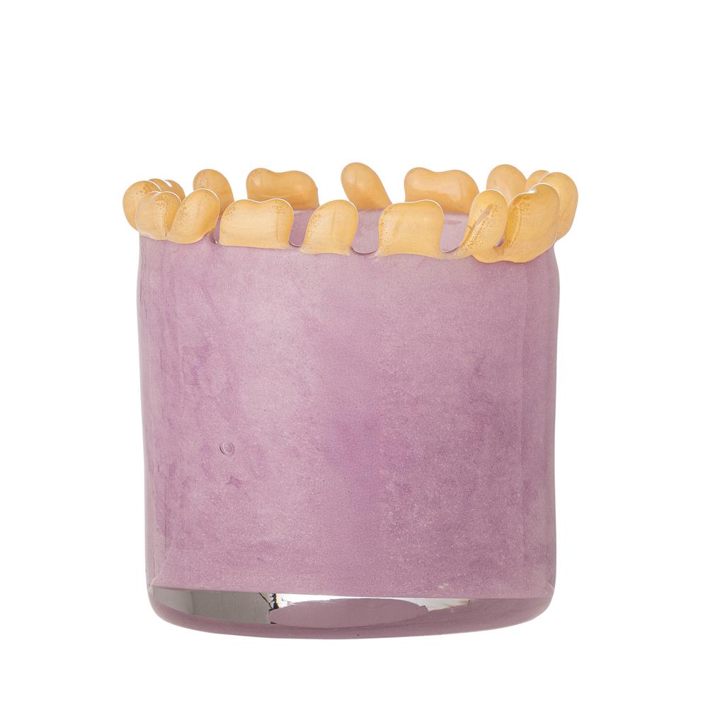 Bloomingville Edger Teelichthalter Violett Glas 8,5x11cm
