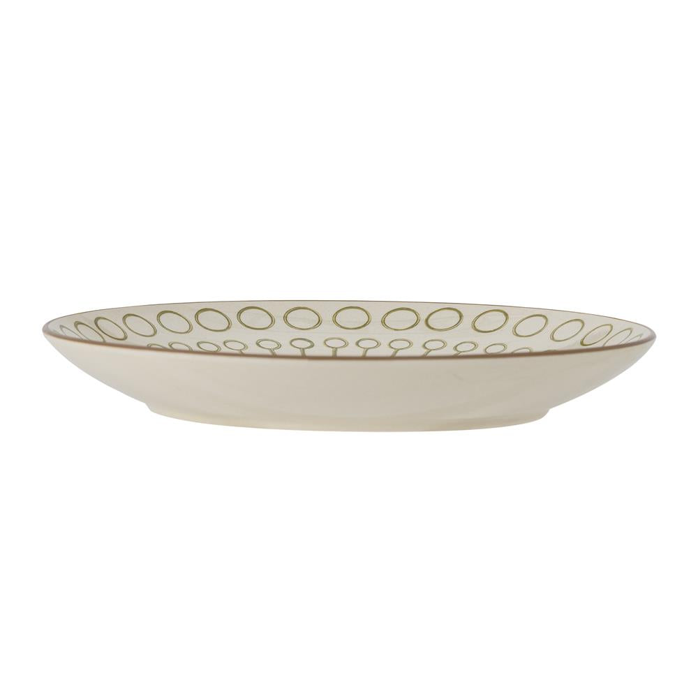 Bloomingville Maple Teller grün D25,5 cm aus Steingut – dekorativer Teller für Küche & Tischdeko