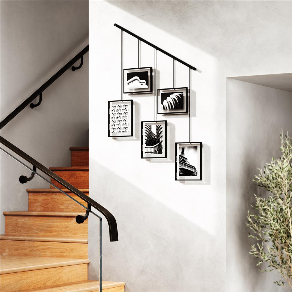 Umbra Exhibit Foto Collage Bilderrahmen, für 5 Fotos (2x 10x15cm und 3x 13x18cm), in Schwarz