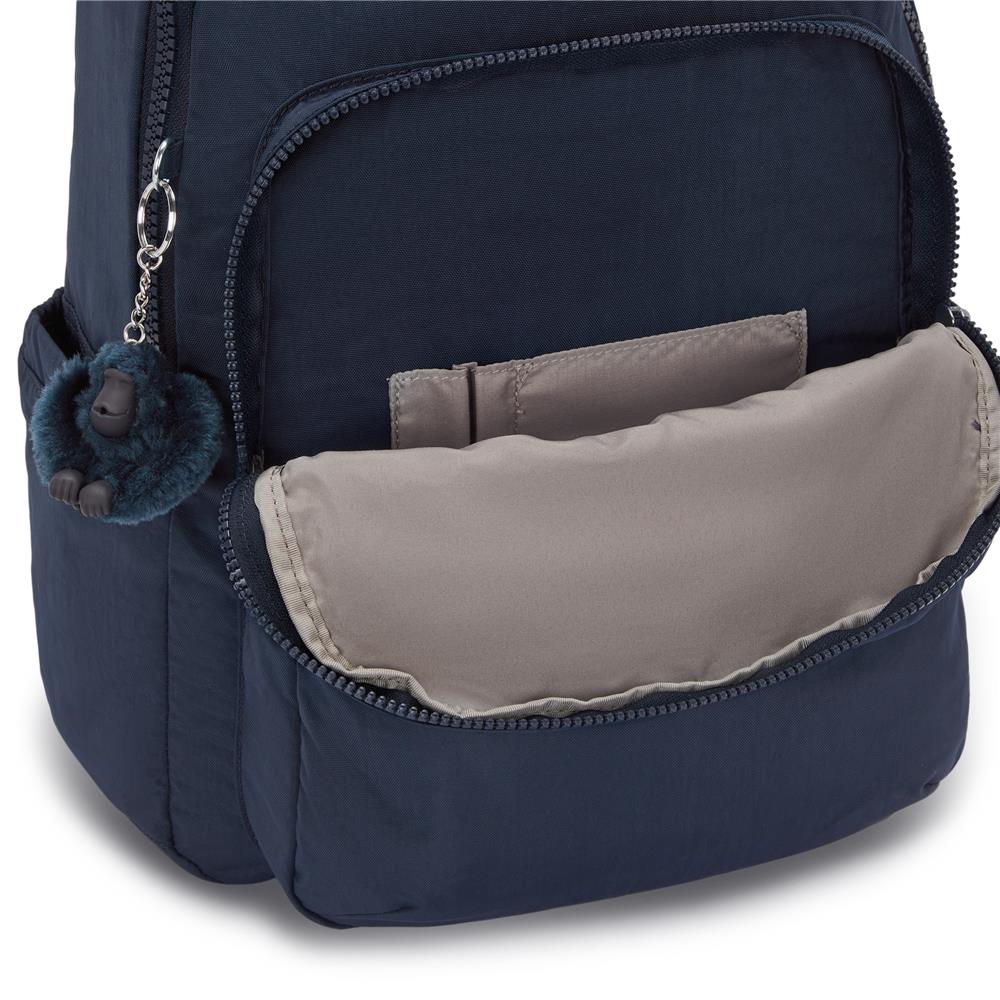 Kipling SEOUL L, Großer Rucksack, Blue Bleu 2 (blau), 27L, mit 15-Zoll-Laptopfach