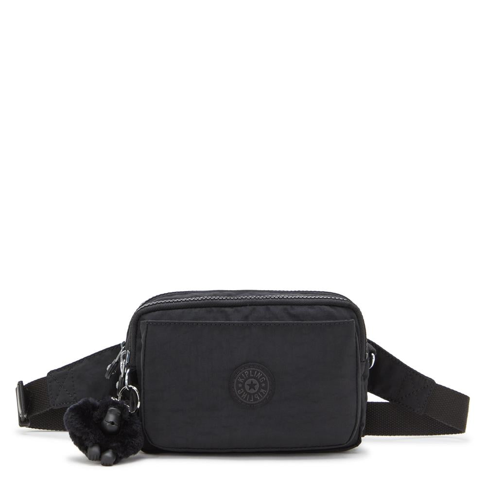 Kipling ABANU MULTI, 2-in-1-Crossbody- und Bauchtasche, Black Noir (schwarz), Schultertasche