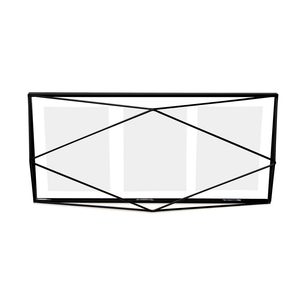 Umbra Prisma Geometrischer Bilderrahmen 48 x 23 x 8 cm zum Aufhängen oder Aufstellen Schwarz