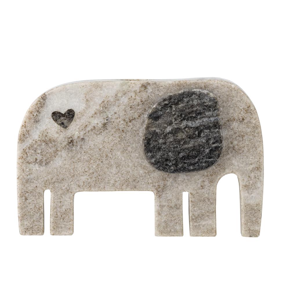 Bloomingville MINI Camy Dekofigur, Elefant, Dekoration für das Kinderzimmer, aus Marmor