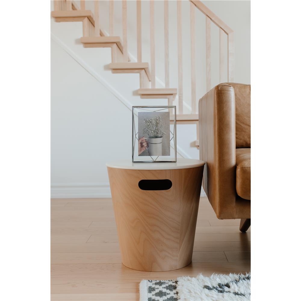 Umbra Prisma Geometrischer Bilderrahmen zum Aufhängen oder Aufstellen Chrom 30 x 25 x 8 cm