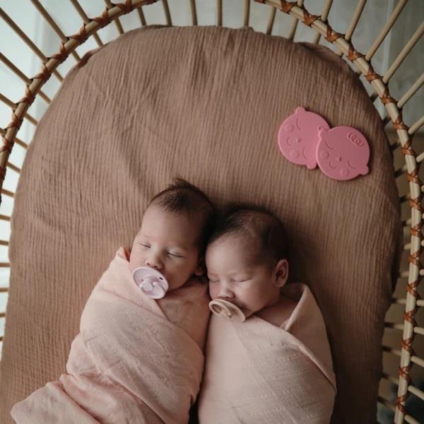 Mushie Musselin-Baby-Wickeldecke, Blush, Pucktuch aus 100% Bio-Baumwolle