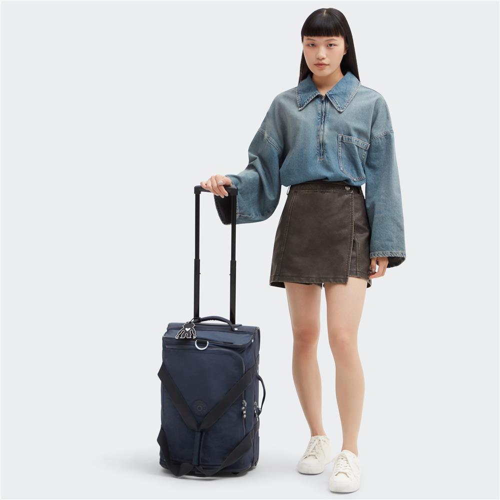 Kipling TEAGAN US, Kleine Reisetasche, Blue Bleu 2 (blau), 39L, Handgepäck, 2-Rollen