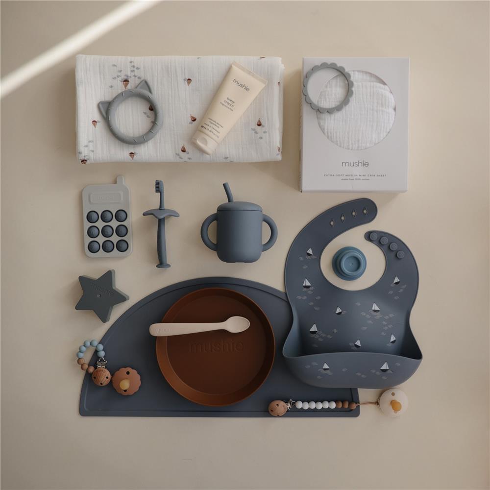 Mushie Musselin-Baby-Wickeldecke, Boats, Pucktuch aus 100% Bio-Baumwolle