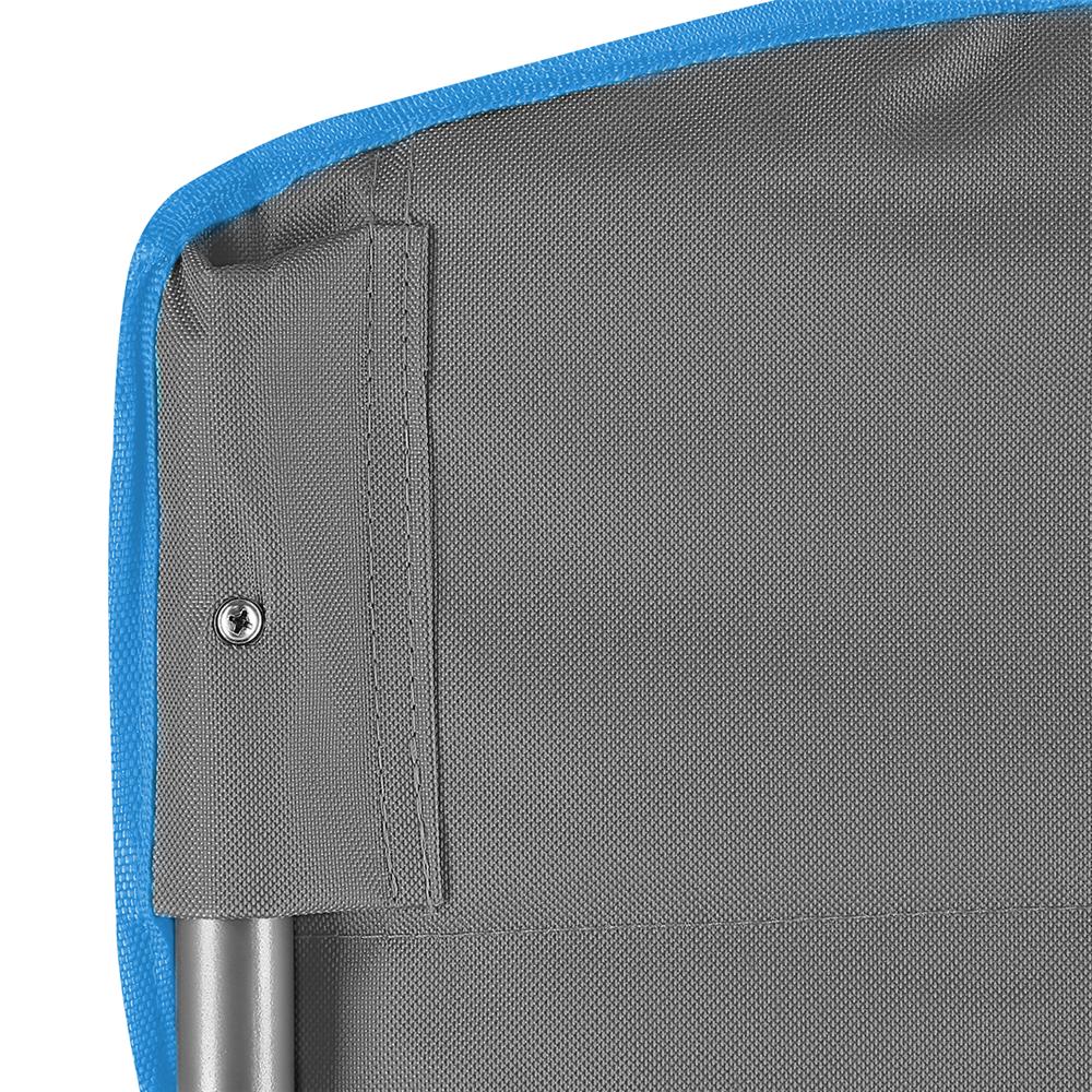 NILS CAMP Campingstuhl Grau-Blau - gepolsterter Klappstuhl mit Armlehnen für Camping, Garten & Angeln