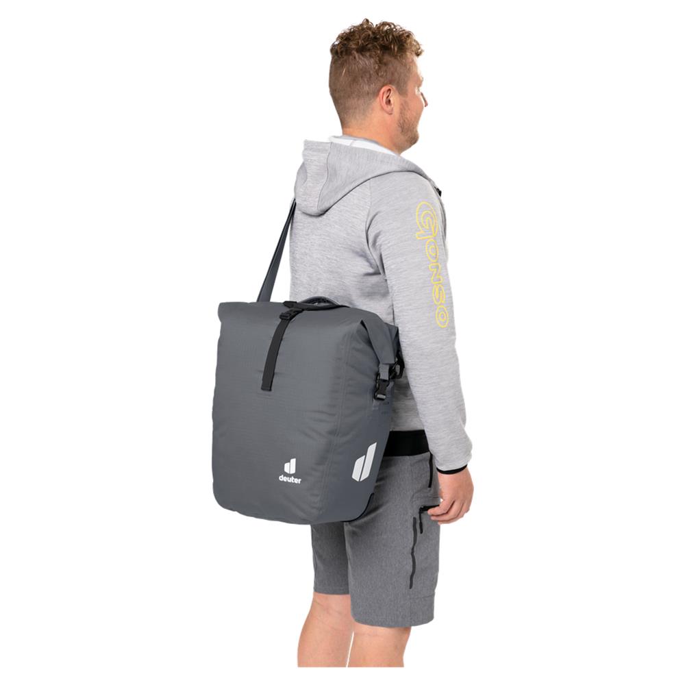 deuter Weybridge, Fahrradtasche, graphite (grau), 25L+5L, mit Bagfix-Halterung