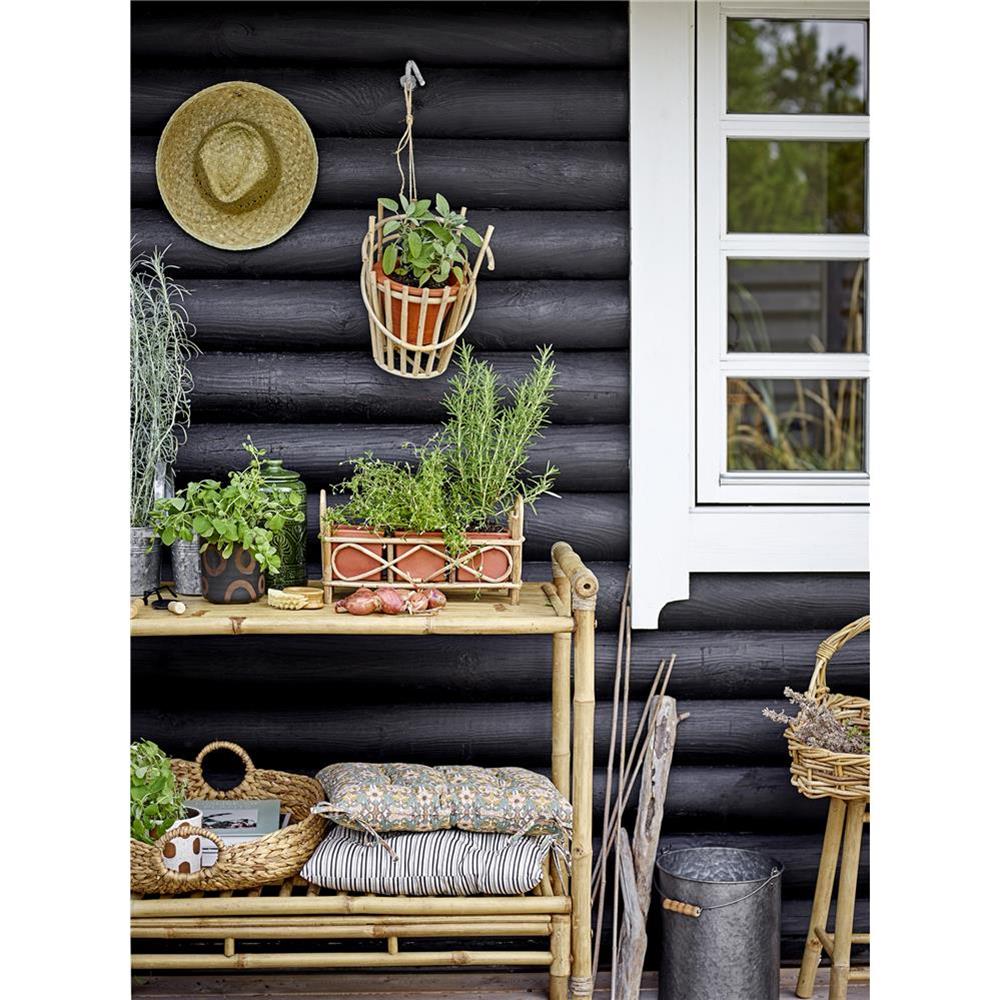 Bloomingville Dusan Eimer, aus galvanisiertem Zink, mit Birkengriff, 28x29,5 cm