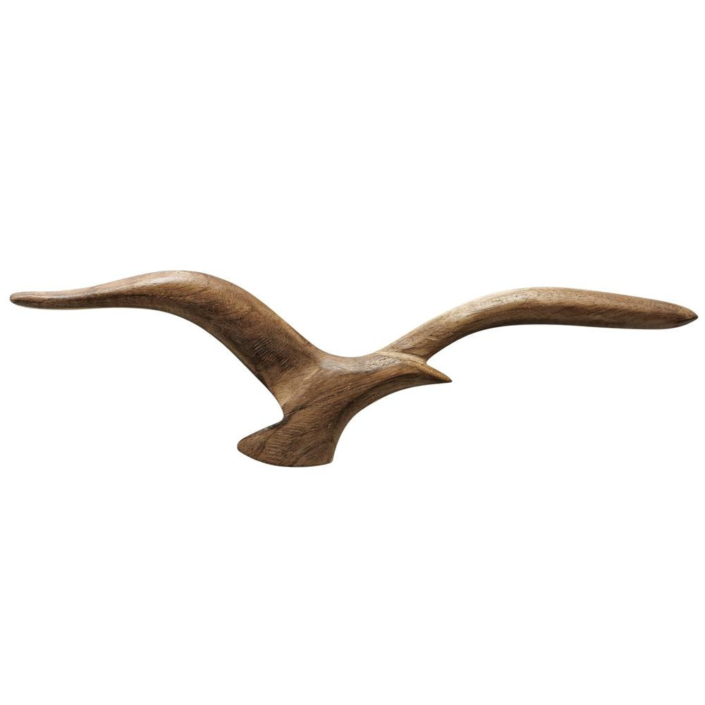 BOLTZE Wandobjekt Möwe 3er Set Mangoholz Braun
