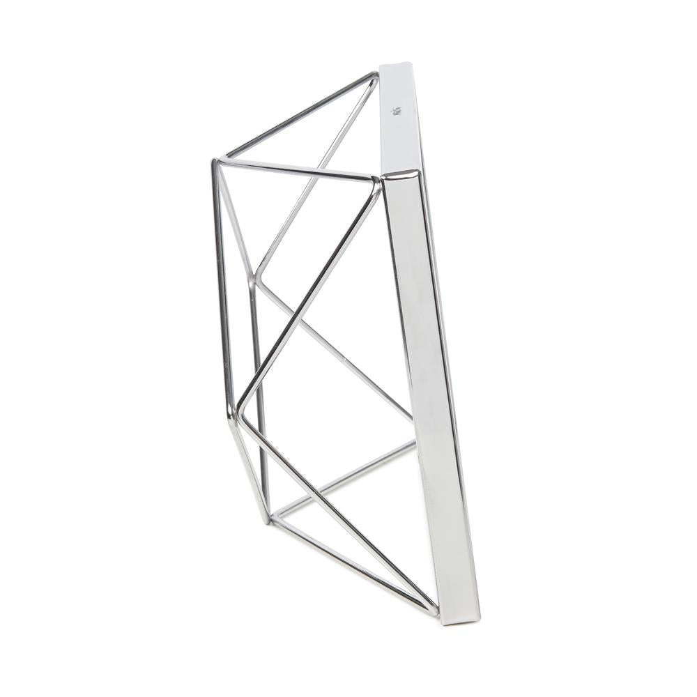 Umbra Prisma Geometrischer Bilderrahmen 20 x 15 x 7 cm zum Aufhängen oder Aufstellen Chrom Silber