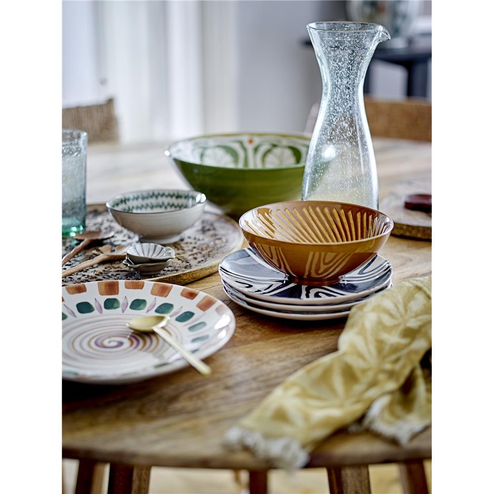 Bloomingville Shama Blauer Teller - Kunstvolles Steingut für Ihre Tischdekoration