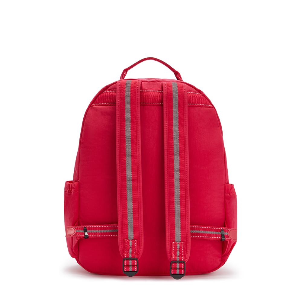 Kipling SEOUL L, Großer Schulrucksack mit 15-Zoll-Laptopfach, 27L, True Pink (pink)