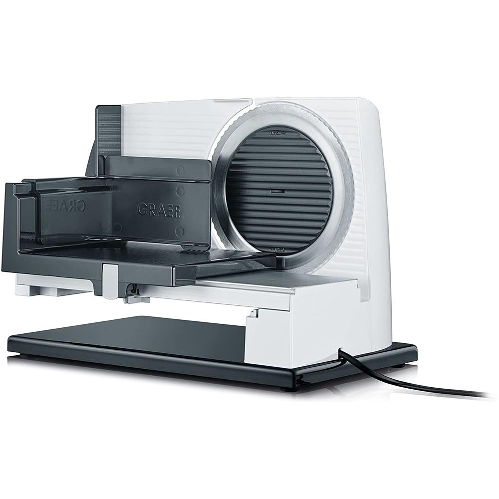 GRAEF Allesschneider SlicedKitchen S11001 weiß mit Edelstahl Wellenschliffmesser und Kindersicherung