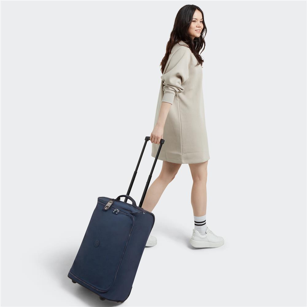 Kipling TEAGAN C, Kleine Reisetasche, Blue Bleu 2 (blau), 33L, Handgepäck, 4-Rollen