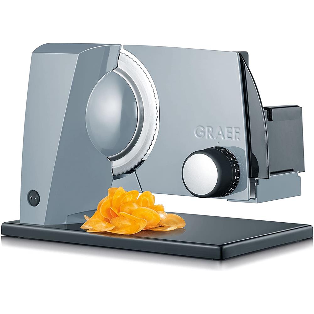 GRAEF Allesschneider SlicedKitchen S11000 grau mit Edelstahl Wellenschliffmesser und Kindersicherung