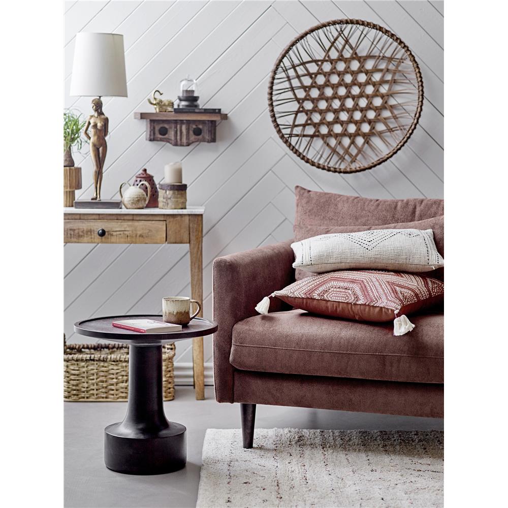 Bloomingville Feluka Kissen in Braun gemustert, 45x45 cm, aus Baumwolle