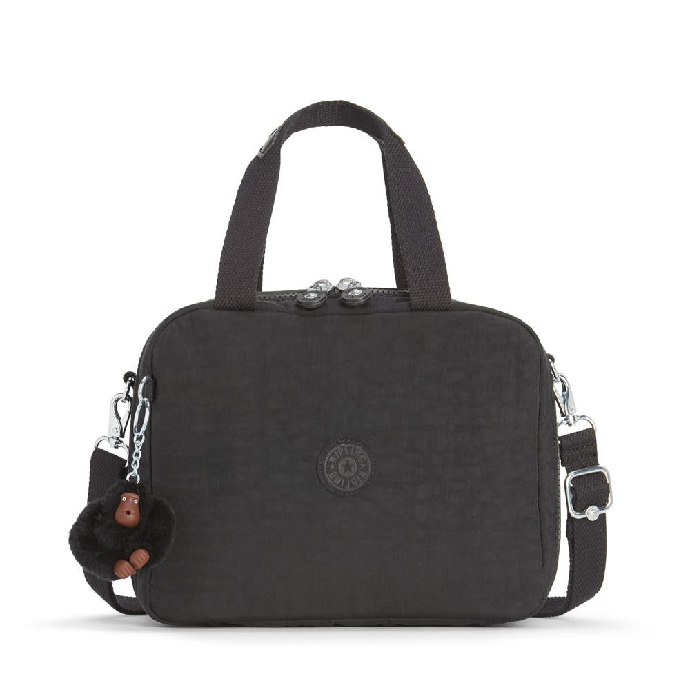 Kipling MIYO, Große Lunchbox, True Black (schwarz), Frühstückstasche mit Trolleyschlaufe