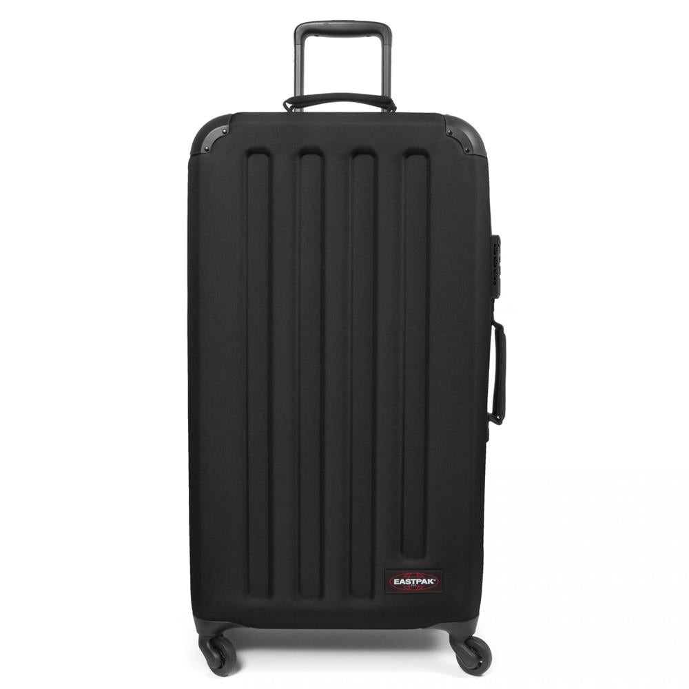 Eastpak TRANZSHELL L, Großer Reisetrolley, Black (schwarz), 75L, Rollkoffer mit 4 Rädern und TSA-Schloss