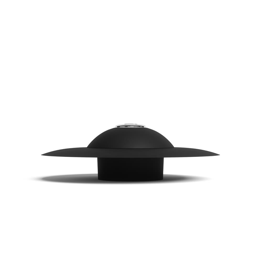 Umbra Flex Badewannenstöpsel, Haarsieb, Abflusssieb für Dusche, Badewanne, Waschbecken, in Schwarz