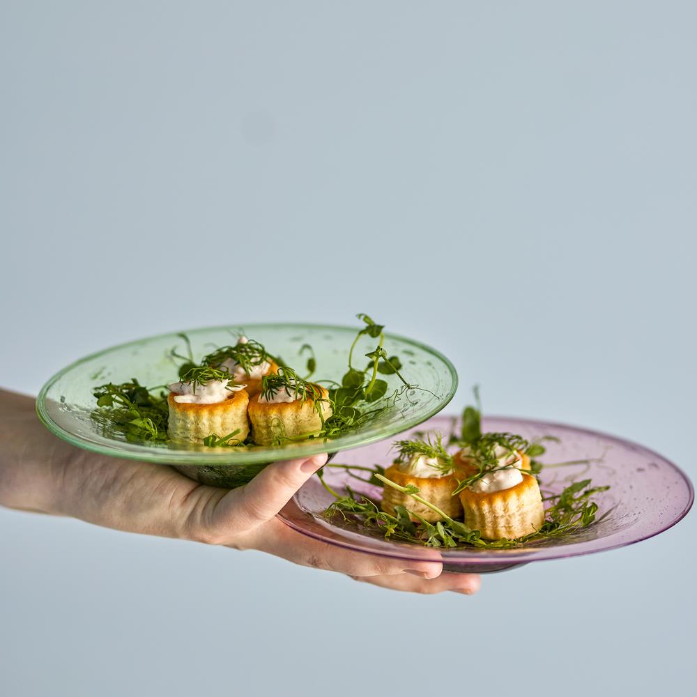 Bloomingville Sunil Teller Bunt Glas 2er Set 19,5cm Dessertteller