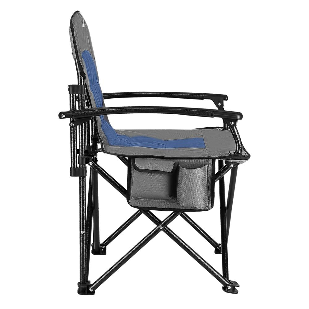 NILS CAMP Campingstuhl Blau - gepolsterter Klappstuhl mit Tasche für Camping, Garten & Angeln
