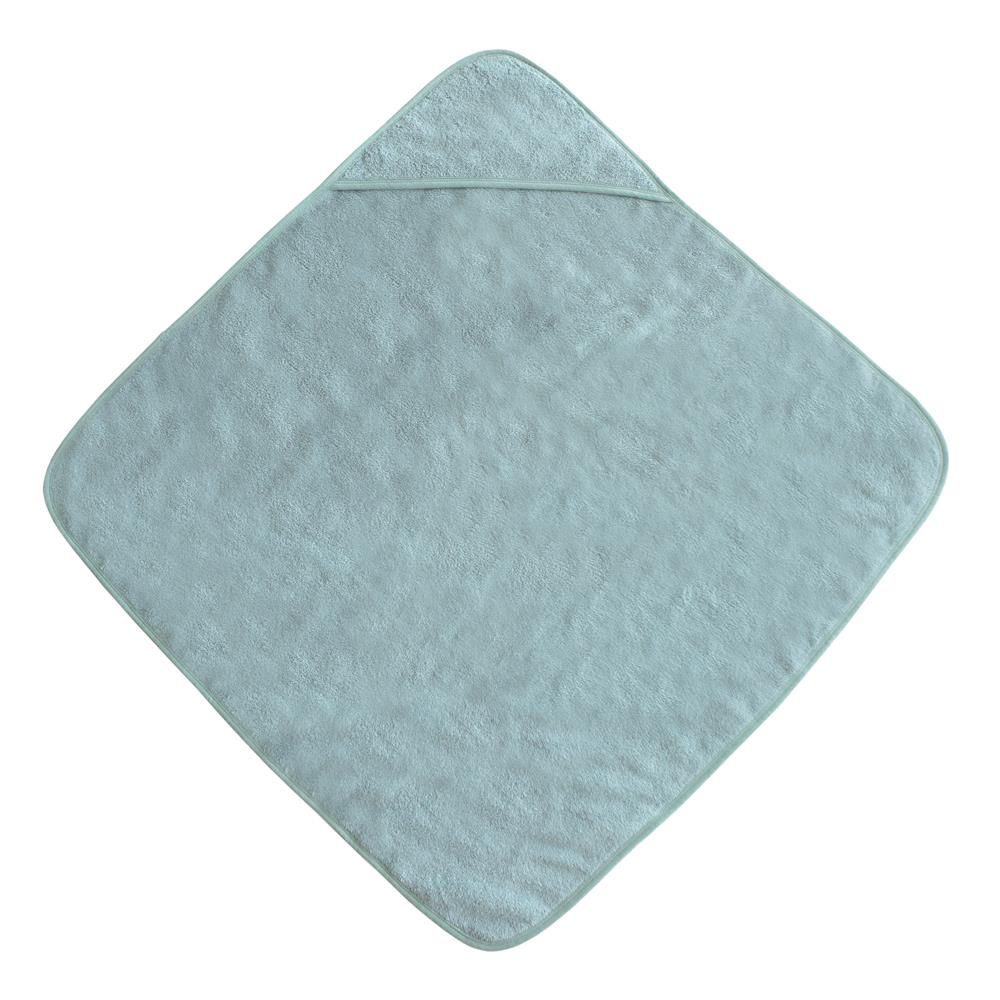 Mushie Baby-Kapuzenhandtuch, Sea Mist, aus 100% Bio-Baumwolle