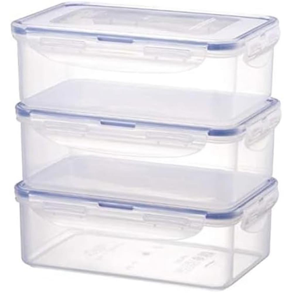 LocknLock Frischhaltedosen 3 x 1 L, stapelbar, auslaufsicher, BPA-frei