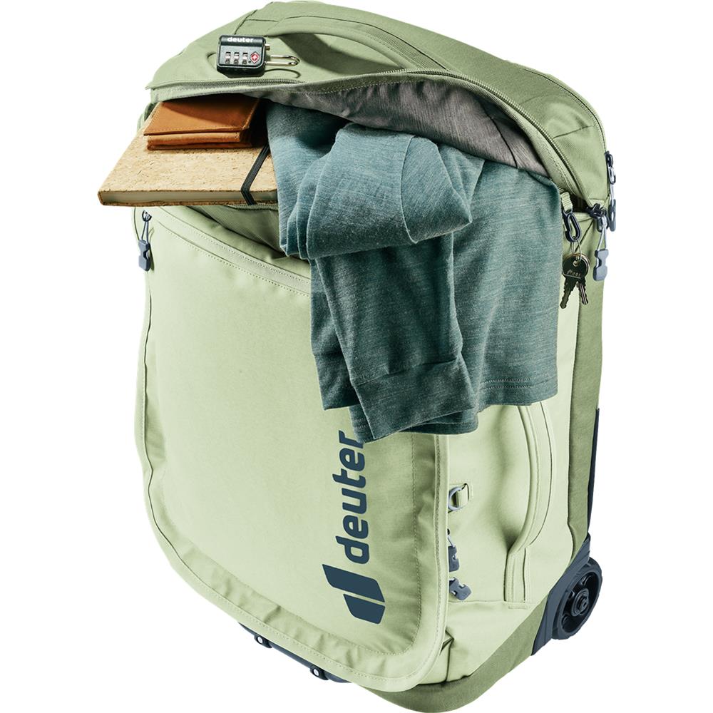 deuter Duffel Pro Movo 36, Reisetrolley, mineral-grove (grün), auch als Rucksack tragbar