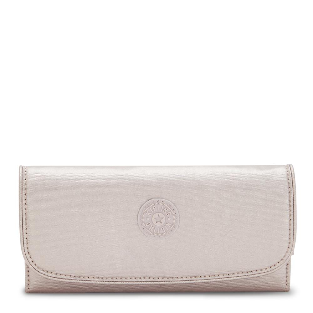 Kipling MONEY LAND, Großes Portemonnaie, Metallic Glow (beige), Geldbörse, Brieftasche