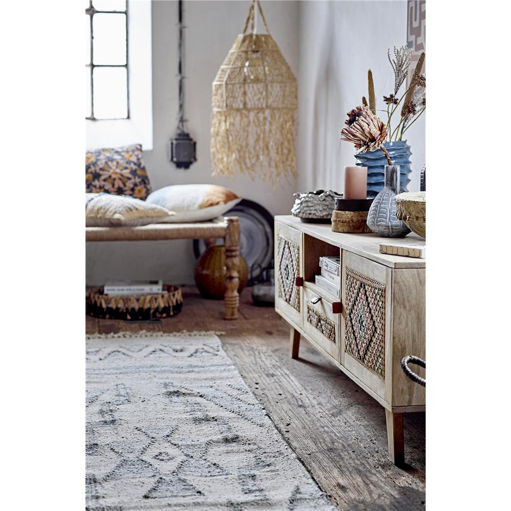 Bloomingville Delara Teppich aus Wolle in Grün, 240x60 cm