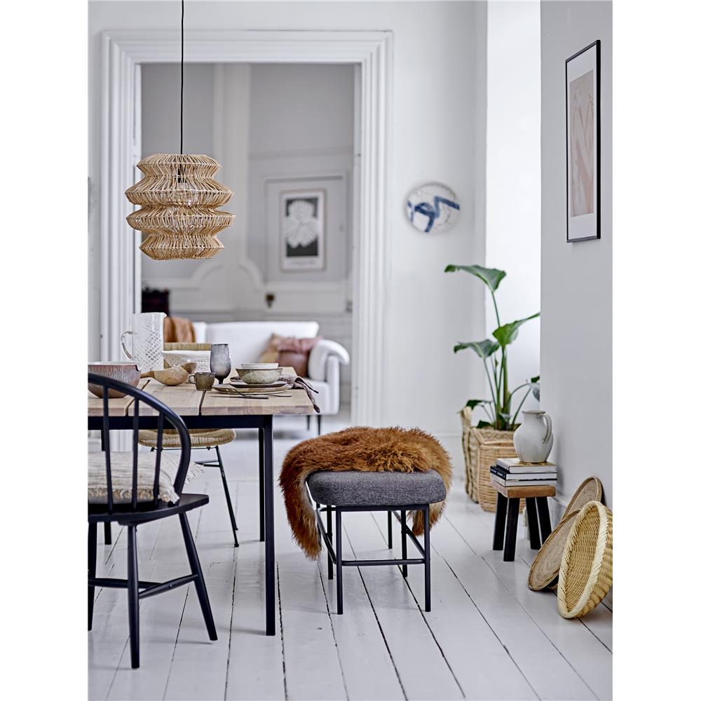 Bloomingville Ozcar Wanddekoration, blauer Steingut-Teller, nordisches Design