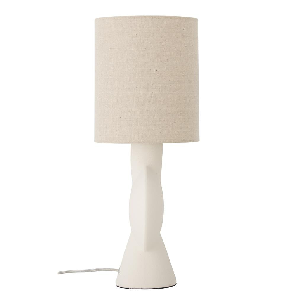 Bloomingville Sergio Tischlampe Natur Steingut D21xH55 cm – helle Designerlampe
