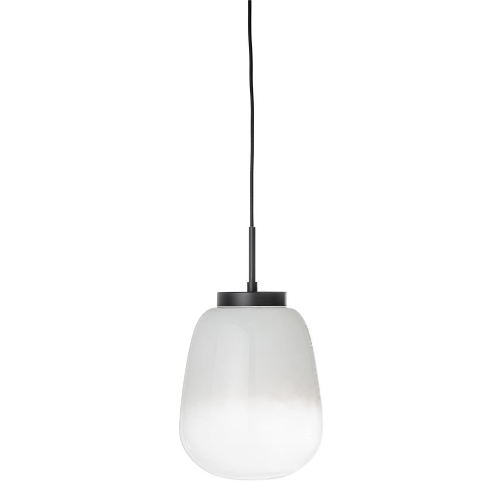 Bloomingville Ece Pendellampe Weiß Glas Lampe Glaslampe Pendelleuchte Hängelampe Leuchte