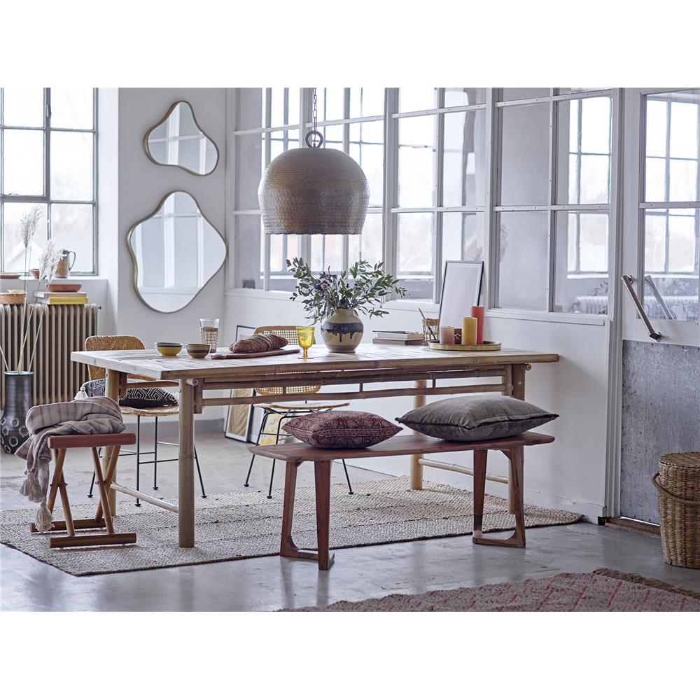 Bloomingville Bali Kissen Braun mit Quasten 40x30 cm Baumwolle Dekokissen Zierkissen Sofakissen