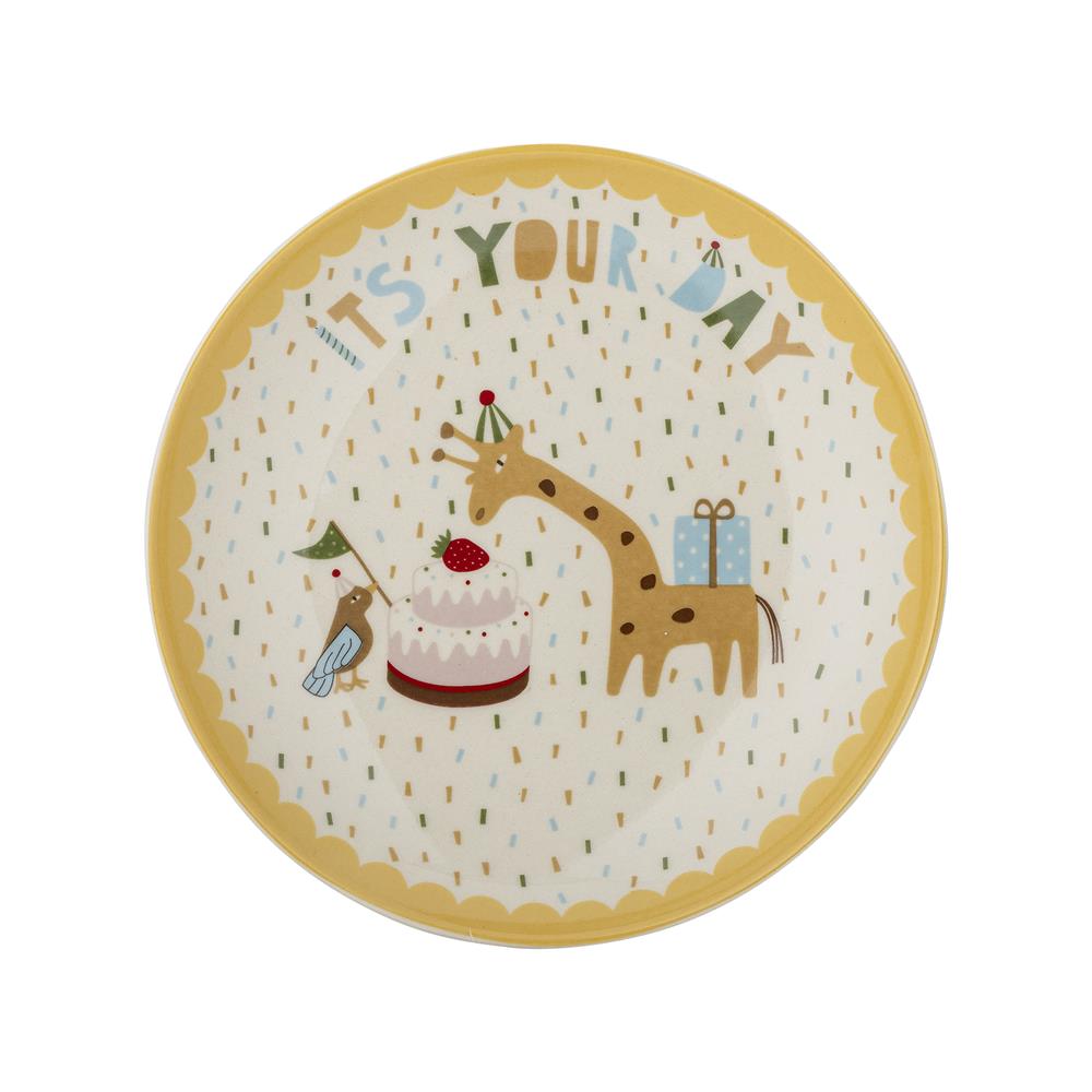 Bloomingville MINI Celebrate Teller Gelb Steingut Durchmesser 16cm