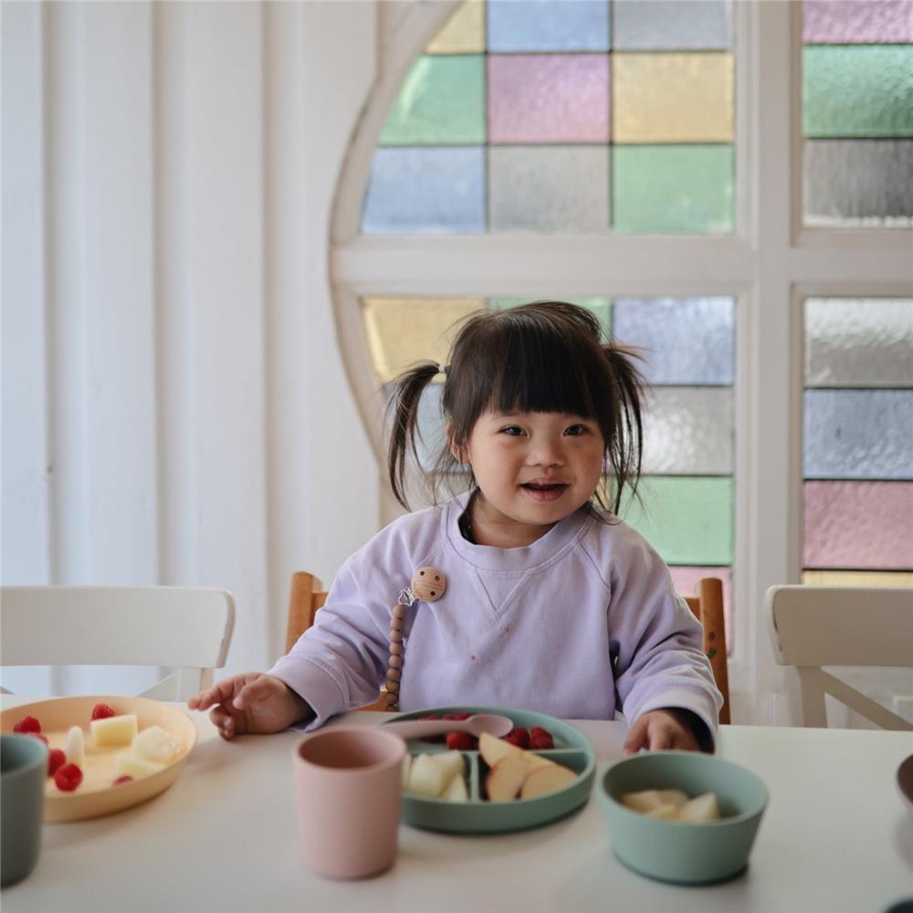 Mushie Silikon-Babylöffel 2er Set, Natural/Dried Thyme, BPA-frei