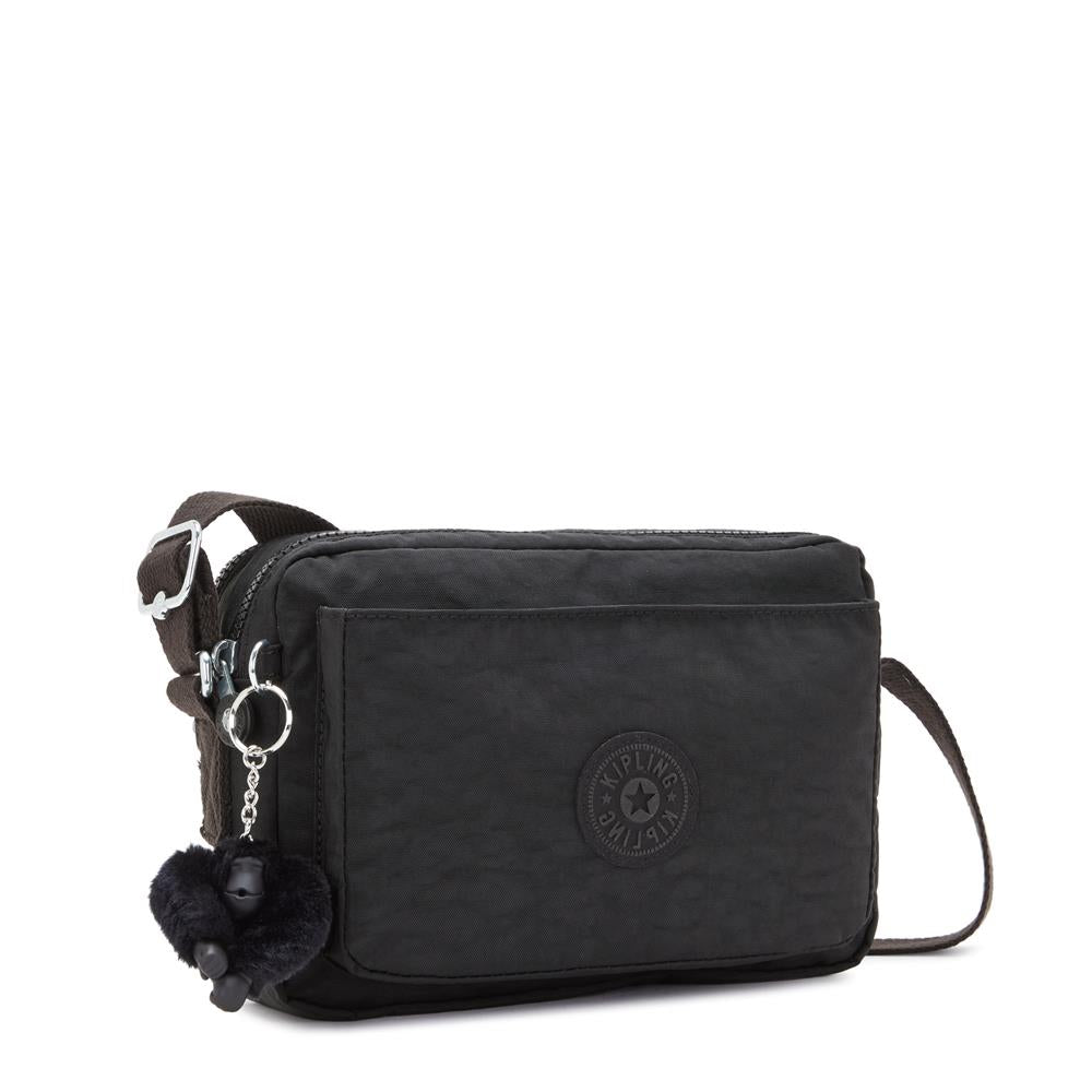 Kipling ABANU M, Mittelgroße Umhängetasche, Black Noir (schwarz), 4L, Schultertasche