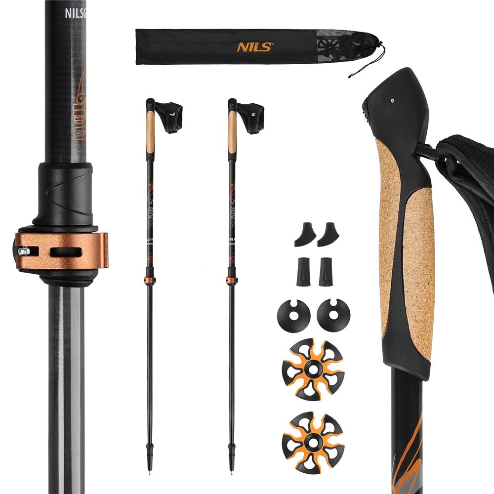 Nordic Walking Stöcke Carbon 50% Profi Walkingstöcke | NILS NW8613