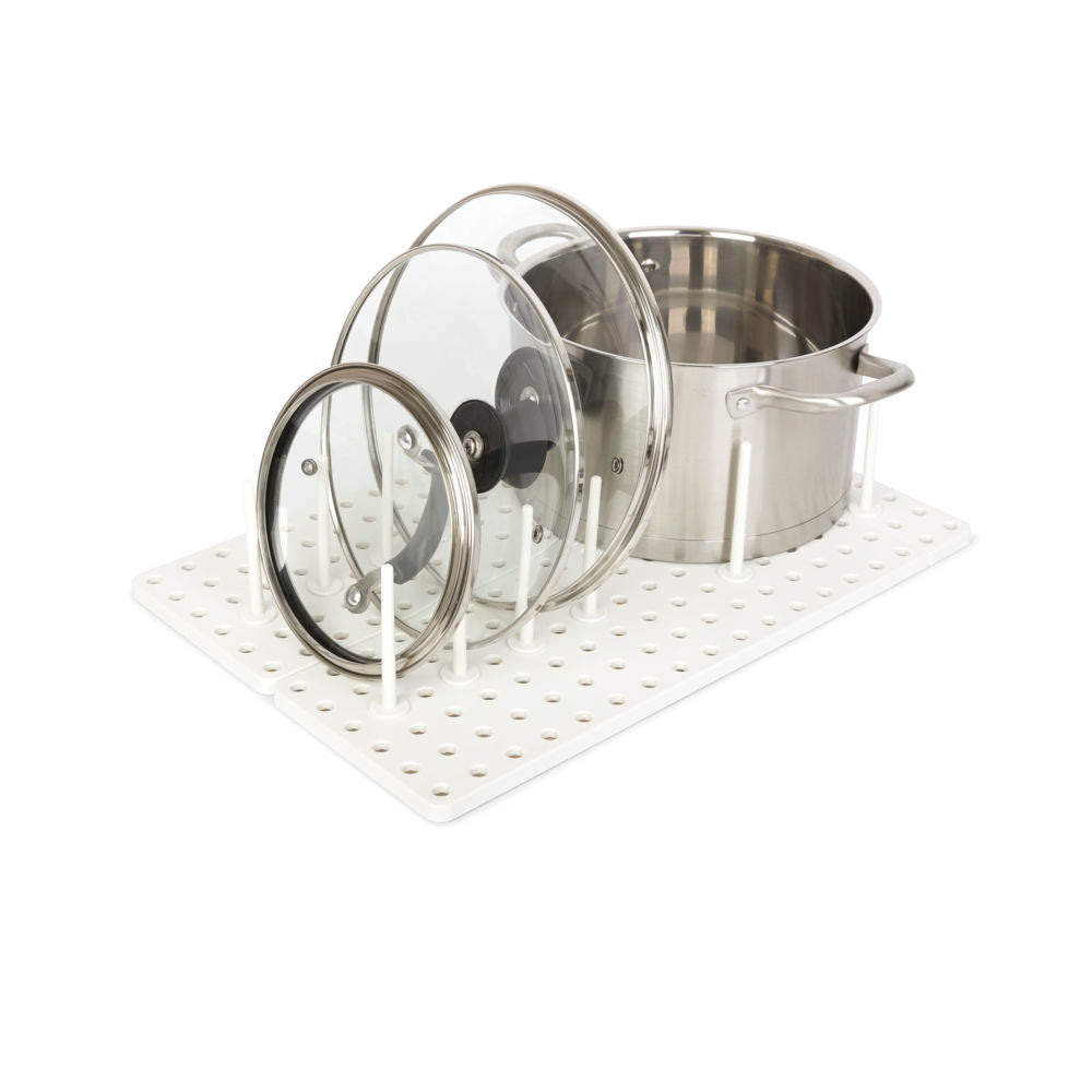 Umbra Peggy Einsatz für Küchenschränke und Schubladen 45x15x10cm verstellbar 2er Set Weiß