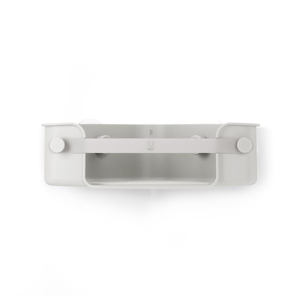 Umbra Flex Eckduschablage zum Kleben, in Grau, rostfreies Eckduschregal, ohne Bohren