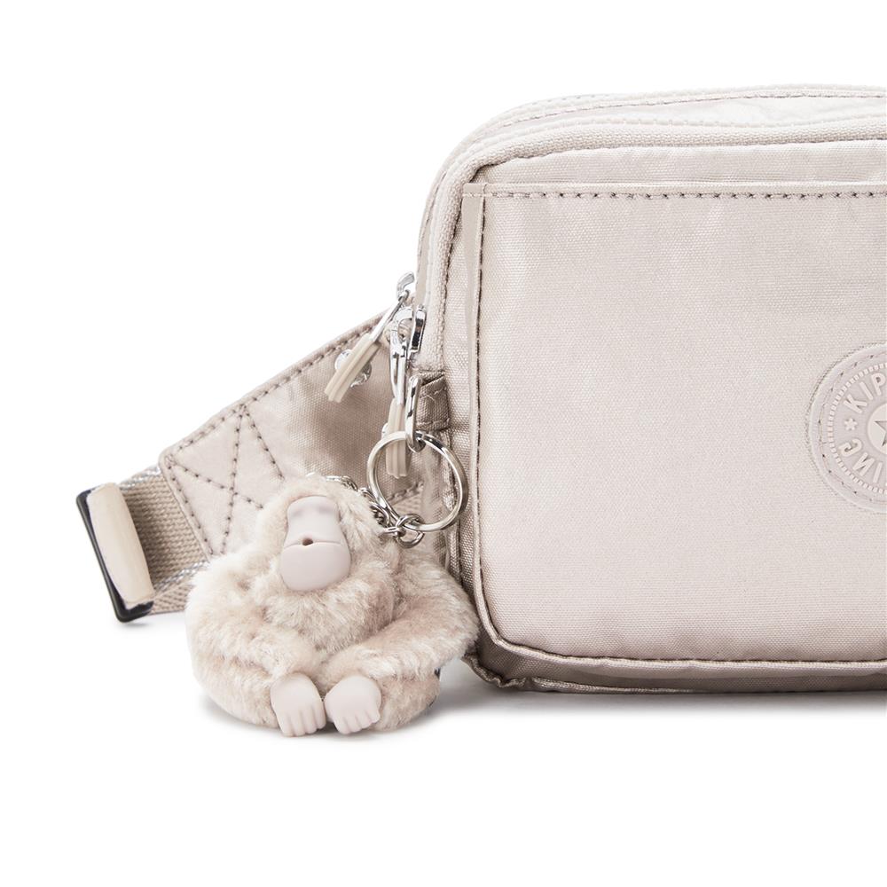 Kipling ABANU MULTI, 2-in-1-Crossbody- und Bauchtasche, Metallic Glow (beige), Schultertasche