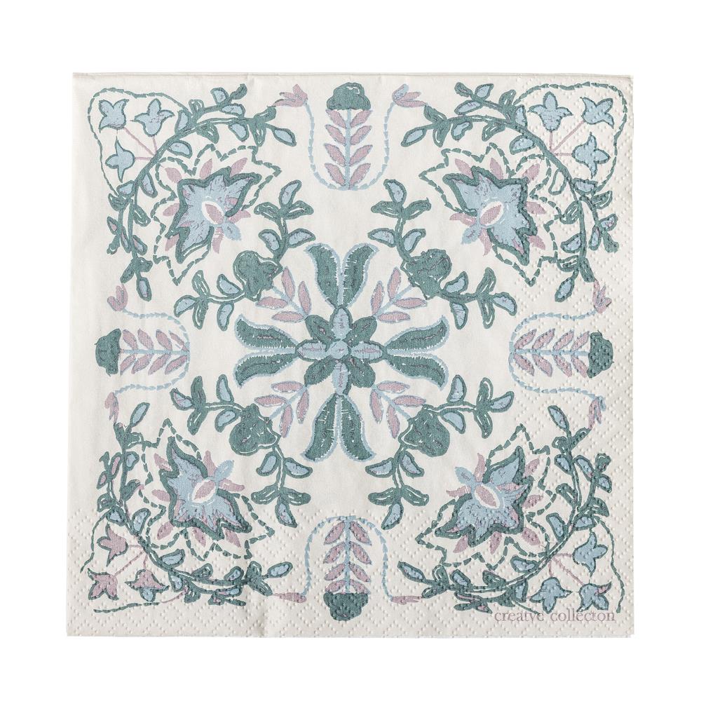 Bloomingville Alvira Servietten Blau Papier 33x33 cm 20 Stück