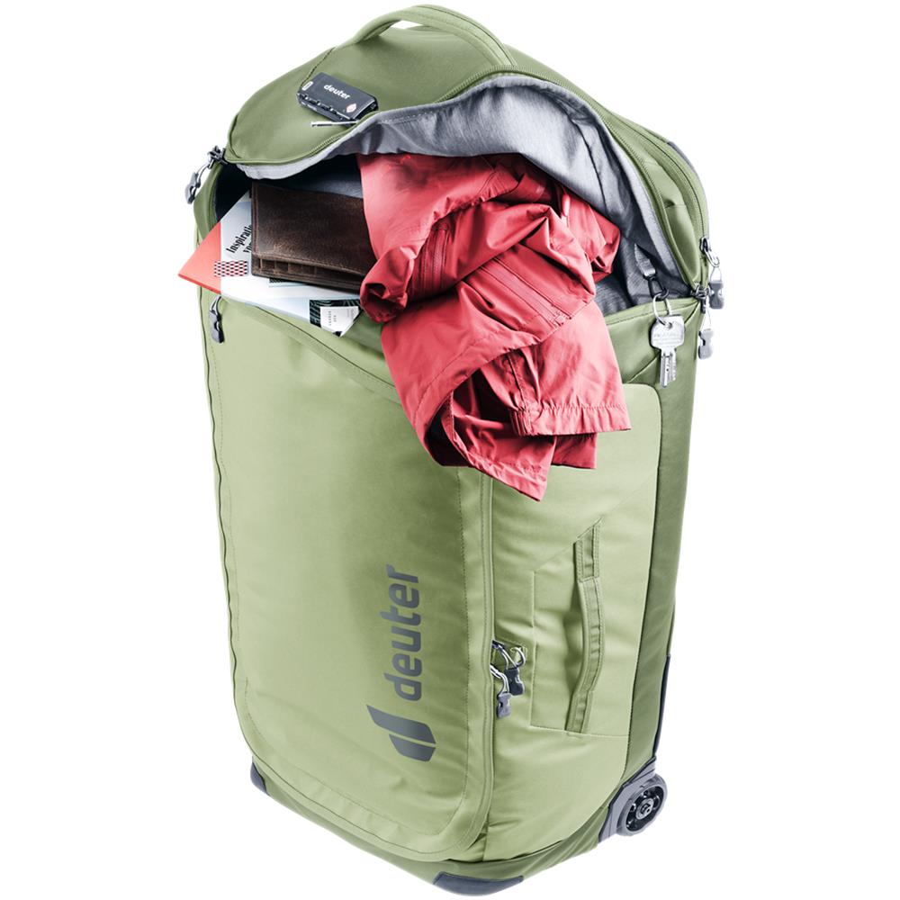 deuter Duffel Pro Movo 60, Reisetrolley, mineral-grove (grün), 60L, Rollkoffer mit 2 Rädern